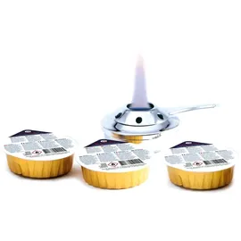 HENDI Brennpaste, Fondue auf Ethanolbasis, brenndauer ± 2 Stunden, Brenngel, Fire Paste, für Fondue Brenner, Steingrillplatter, Speisewärmer, Rechaud, 3 stück, 80 Gramm
