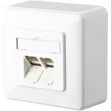 Metz CONNECT RJ45 Anschlussdose E-DAT C6 AP reinweiß
