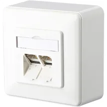 Metz CONNECT RJ45 Anschlussdose E-DAT C6 AP reinweiß