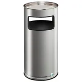 Proregal Kombiascher mit Kantenschutz 37,3 Liter, HxBxT 70 x 32 x 32 cm Edelstahl Aschereinsatz Edelstahl