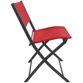 VCM Gartenstuhl 6er Set klappbar 45 x 46 x 79 cm rot