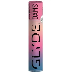 Oral Dams Vegane Rosa Latex-Lecktücher, Erdbeeraroma (4 Tücher) 4 St