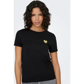 Only ONLKITA Life S/S Logo TOP NOOS Schwarz XL