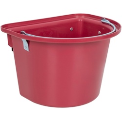 Transportkrippe, Futtertrog zum Einhängen, Turnier-Futterkrippe mit Tragegriff, rose