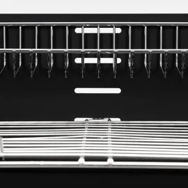 SPRINGOS Holzkohlegrill Grillwagen Schwarz/Braun