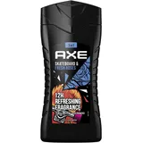 Axe Skateboard & Fresh Roses 3in1 Duschgel Herren Body Hair Face 12h frischen Duft auf Pflanzenbasis (1 x 250 ml)