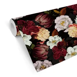 wall-art Vintage Vliestapete 0,48 m x 5,28 m 0 g rot/schwarz/mehrfarbig
