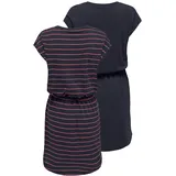 Only Shirtkleid Gestreift Blau/Bronze M