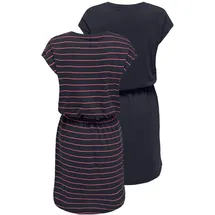 Only Shirtkleid Gestreift Blau/Bronze M