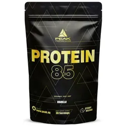 PEAK Protein 85 - 900g - Geschmack Vanilla I 30 Portionen I Pulver I Mehrkomponentenprotein I Proteinquelle: Sojaprotein, Casein, Weizenprotein I Vitaminzusatz 900 g
