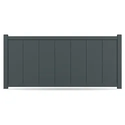 Zaun, Aluminium, Anthrazit, Modell Mönchengladbach, flexible Befestigungssysteme, Zaunelement individuell konfigurierbar