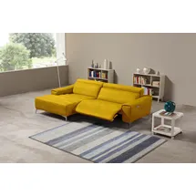 Egoitaliano "Suzette, Designsofa mit hohem Sitzkomfort", mit Recamiere, inkl. 1 elektronischen Relaxfunktion, L-Form gelb,