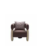 Cocktailsessel Sessel Einsitzer Wohnzimmer Clubsessel Weiß Stoff Sitz
