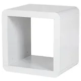 Phoenix Beistelltisch Leder 43 x 43 x 35 cm weiß
