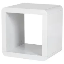 Phoenix Beistelltisch Leder 43 x 43 x 35 cm weiß