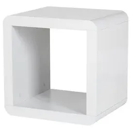 Phoenix Beistelltisch Leder 43 x 43 x 35 cm weiß