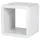 Phoenix Beistelltisch Leder 43 x 43 x 35 cm weiß