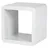 Phoenix Beistelltisch Leder 43 x 43 x 35 cm weiß