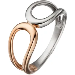 Silberring JOBO Gr. 54, silber (silber 925), Fingerringe, Damen, 54, Silber 925 (Sterlingsilber), 925 Silber bicolor vergoldet