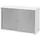 bümö Aktenschrank 2 Ordnerhöhen 80 x 40 x 200 Weiß/silber