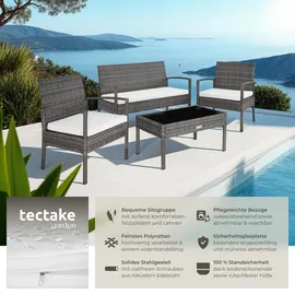 Tectake Sparta Set 4-tlg. grau
