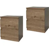 Hti-Living Nachtkommode 2er Set Artisaneiche 2er-Set