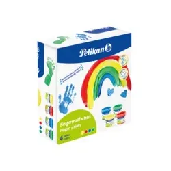PELIKAN Fingerfarbe 4ST Basisfarben sortiert 300008267 701570 FMFB 4