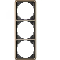 Jung Einbaurahmen 3-fach go/brz glänzend Metall CD / CD 500 CD 583 GB für GEB-K