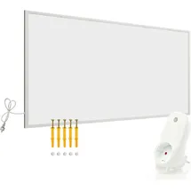 Wiltec Infrarotheizung 1050 Watt inkl. Wlan-thermostat, energieeffizienter Heizkörper mit WLAN Steuerung, Wandmontage Elektroheizung, Heizpaneel IR u. Thermostat,