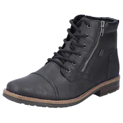 Winterstiefelette RIEKER, Herren, Gr. 42, schwarz, Lederimitat, klassisch, Schuhe, Schnürboots, Winterboots in schmaler Form