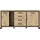 Forte Sideboard Trondheim 177,4 x 81,3 x 41,5 cm Schwarz / Artisan Eiche