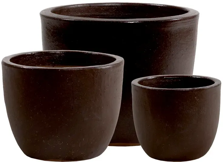 Kübel Lucca - 3er Set - Kaffee