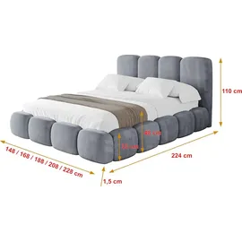 altdecor KALA 140 x 200 cm Grau