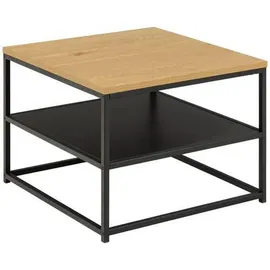 Actona Mid.you Couchtisch Schwarz, Eiche quadratisch 55x42x55 cm