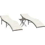 vidaXL Sonnenliege 59 x 0 x 50 cm Braun