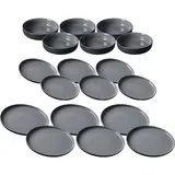 Ritzenhoff & Breker Jasper Teller & Schalenset 18-tlg. schwarz