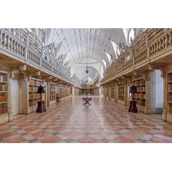 Fototapete PAPERMOON "Bibliothek", bunt, B:5,00m L:2,80m, Vlies, Tapeten