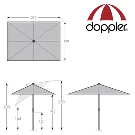 Doppler Active Auto Tilt 210 x 140 cm natur