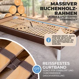 Coemo 7-Zonen Lattenrost Ergo Kopfteil verstellbar 80 x 200 cm