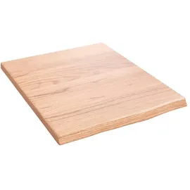 vidaXL Waschtischplatte Hellbraun 40x50x2 cm Massivholz Behandelt