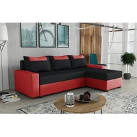 Fun Möbel Ecksofa Schlafsofa Sofa HEDVIG LUX Manila Rot-