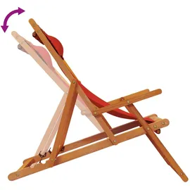 vidaXL Strandstuhl Klappbar Rot