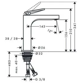 Hansgrohe Citterio Einhandmischer Chrom