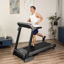 gymtek Gymtek® Laufband für Zuhause, Walking Pad, Treadmill - bis 160 kg, 22 km/h - Klappbar, 12 Trainingsprogramme, LCD-Display - Fitness, Home Gym - Schwarz