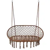 Mobili Rebecca Hängesessel, Braun, Textil, 130x150x70 cm, Gartenmöbel, Hängematten