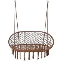 Mobili Rebecca Hängesessel, Braun, Textil, 130x150x70 cm, Gartenmöbel, Hängematten