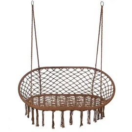 Mobili Rebecca Hängesessel, Braun, Textil, 130x150x70 cm, Gartenmöbel, Hängematten