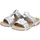 Rieker Pantolette Sommerschuh, Urlaubsschuh, Strandschuh mit floralem Muster grau 40 EU