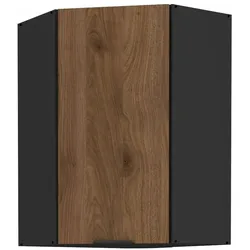 Küchen Eckhängeschrank 60x60 cm Küche MONZA Okapi Nußbaum Küchenzeile