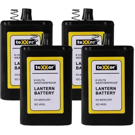 Big Arbeitsschutz teXXor 3600 Hochleistungsbatterie, Blockbatterie, Trockenbatterie, 6 V, 7 Ah, 4 ...